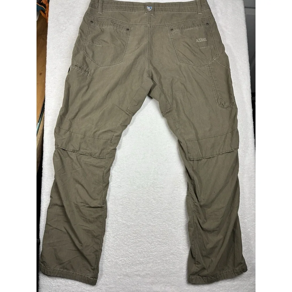 KÜHL Men's Khaki Outdoor Pants 38x32 Hiking Tactical Workwear Cotton Nylon